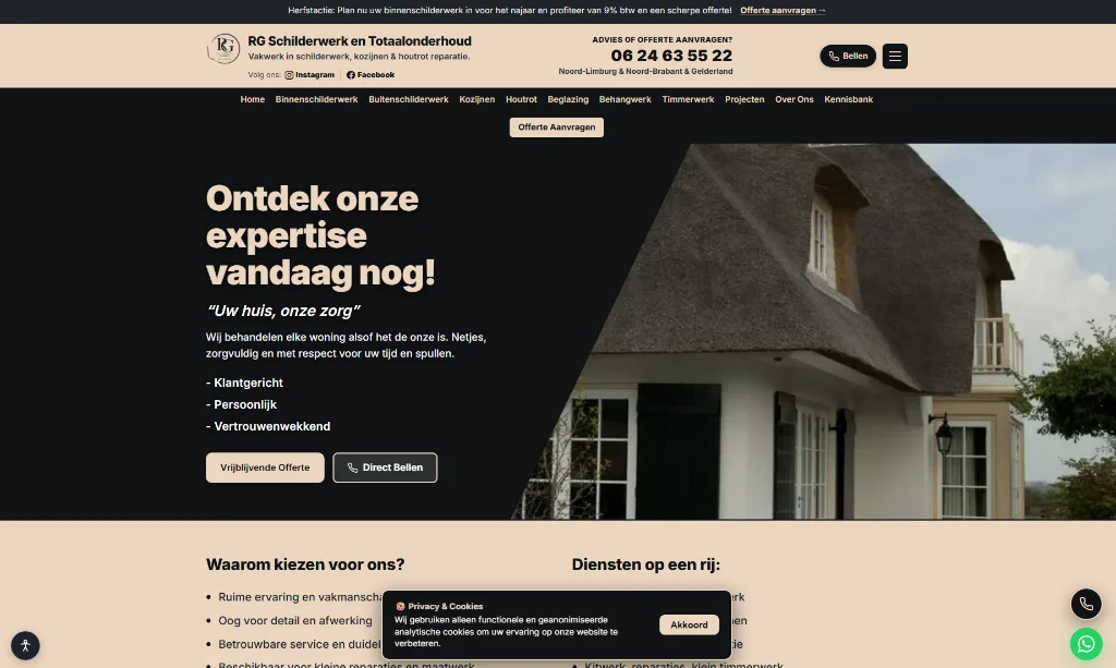 Welkom op Onze Nieuwe Website: Vakmanschap, Helderheid en Eenvoudig Contact